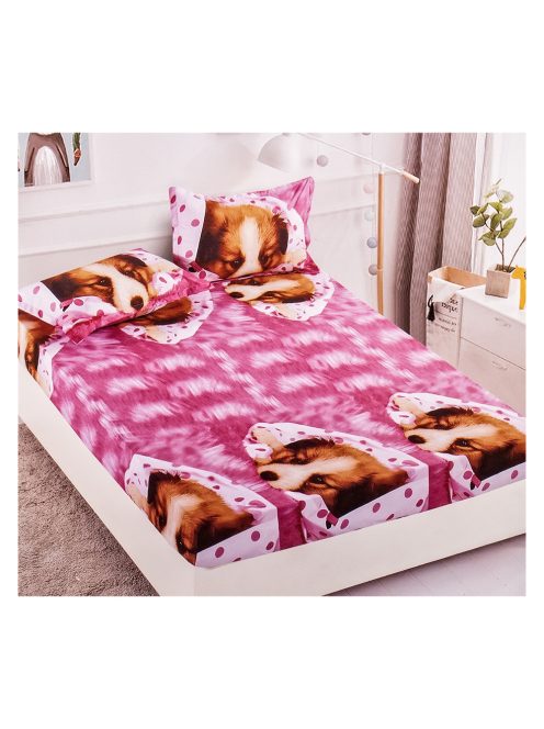 Долен чаршаф с ластик и две калъфки (за матрак 160x200 и 180x200) MarketVarna, 3 части - Модел V10442